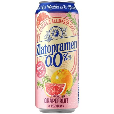 Zlatopramen Radler grep rozmarýn 00 % 0,5 l (plech) – Sleviste.cz