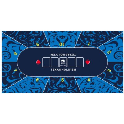 Buffalo Plátno na poker Texas Holdem 180 × 90 cm gumové modré – Hledejceny.cz