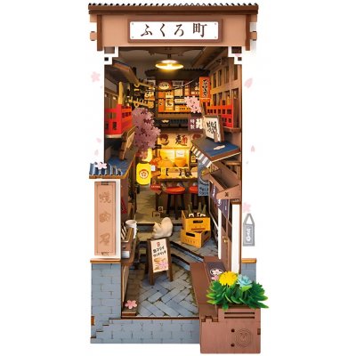 RoboTime 3D skládačka Zarážka na knihy Sakurová ulička s vínem – Sleviste.cz