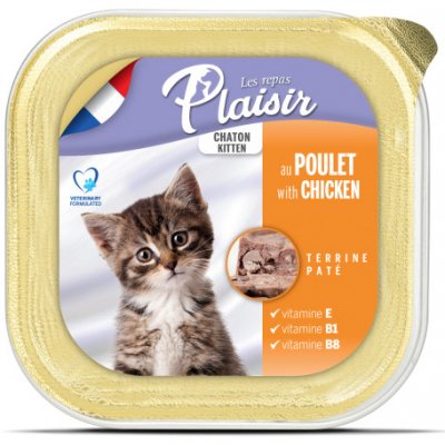 Plaisir kotě paté s kuřecím & mlékem 100 g – Zbozi.Blesk.cz