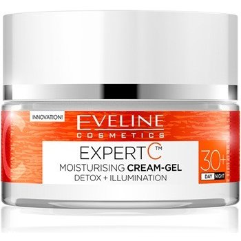 Eveline Cosmetics Expert C hydratační gelový krém na den a noc 30+ Detox + Illumination Vitamin C 50 ml