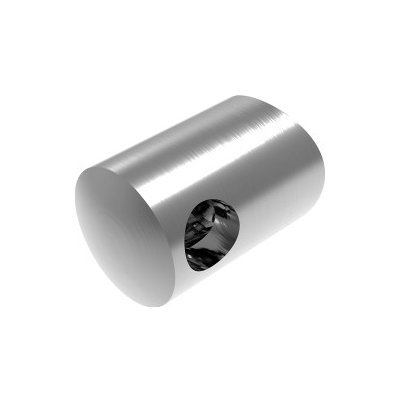Hahn Steel Úchyt s bočním průchodem pro tyč O10,0 mm / pro sloupek O33,7 mm, nerezová ocel AISI 304 - brus – Zboží Mobilmania