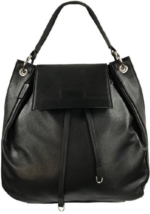 Gianni Conti kožený kabelko batoh černý 4393623 BLACK