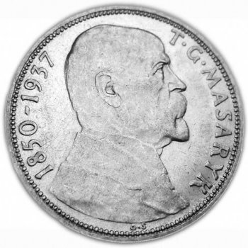 Mincovna Kremnica Stříbrná mince 20 Kč 1937 Úmrtí prezidenta T. G. Masaryka 12 g