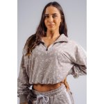 Nebbia Half-zip mikina s leopardím vzorem PRIMAL krémová – Zboží Mobilmania