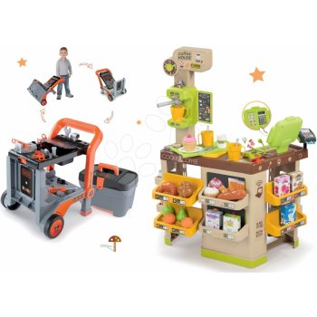 Smoby set kavárna s Espresso kávovarem a pracovní dílna Black&Decker Devil Workmate 350214-15