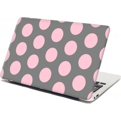 Sablio Samolepka na notebook Velké růžové puntíky - 38x26 cm – Zboží Živě