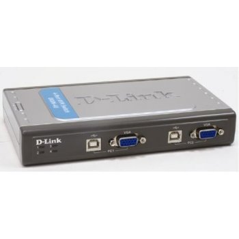 D-Link DKVM-4U 4-Port KVM switch, USB, včetně 2 ks 1.8m kabelů