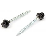 Střešní šroub + EPDM 4,8 x 60 mm, samovrtný - Černá RAL 9005 / balení 100 ks – Sleviste.cz