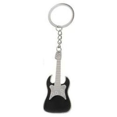 Přívěsek na klíče kytara černá – Zboží Mobilmania