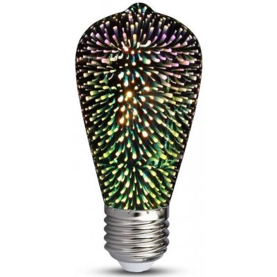 V-TAC LED 3D Dekorační žárovka FILAMENT ST64 E27/3W/230V 3000K VT1061 – Zboží Živě