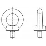 PROFISTYL DIN 580 Šroub závěsný nerez A2 Varianta: DIN 580 šroub závěsný nerez A2 M8 – Sleviste.cz