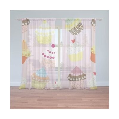 Sablio Záclony Muffiny: 2ks 150x250cm – Hledejceny.cz