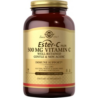 Solgar Ester-C Plus, Vitamin C, 500 mg, 250 rostlinných kapslí – Hledejceny.cz