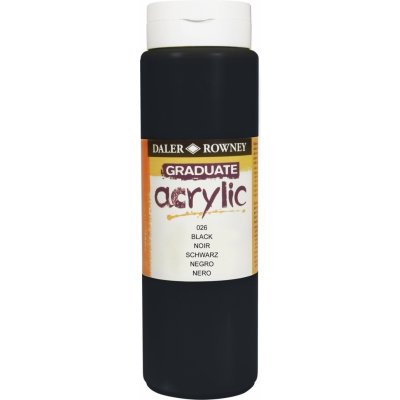 Daler Rowney Graduate akrylová barva black 500 ml 1 ks – Hledejceny.cz