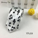 AE production Kravata bílá s housl. klíči a notami – Zboží Mobilmania