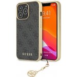 Pouzdro Guess hard silikonové iPhone 13 Pro MAX 4G Charms Collection šedé