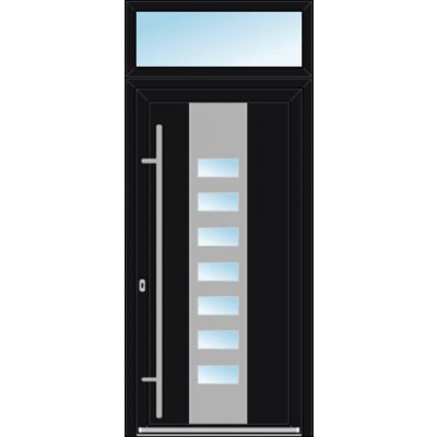 OknaDvereNaMiru.cz Vchodové dveře INOX 1402 + Nadsvětlík bílá 100 x 220 cm – Hledejceny.cz