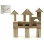 Teddies Kostky dřevěné přírodní 50 ks – Zboží Živě