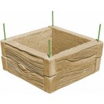 Barigadi Vyvýšený záhon betonový 50x50 x 25 cm, dřevo, pískovec – Zboží Mobilmania