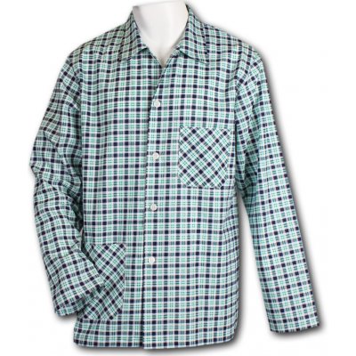Luiz 57 Igor pánský pyžamový kabátek propínací zelený – Zboží Mobilmania