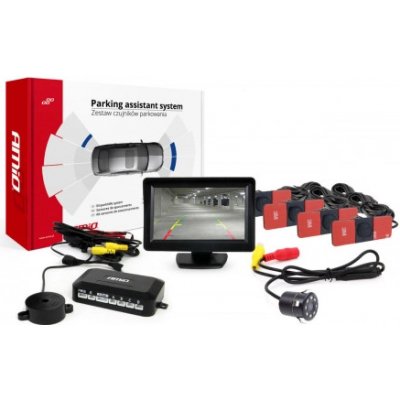 AMIO Parkovací asistent TFT01 4,3" s kamerou HD-307-IR 4-senzorové černé vnitřní | Zboží Auto