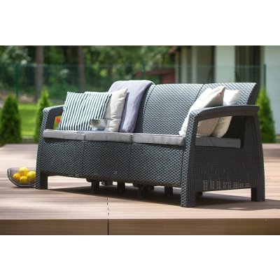 Keter Corfu Love Seat Max grafit – Zboží Mobilmania