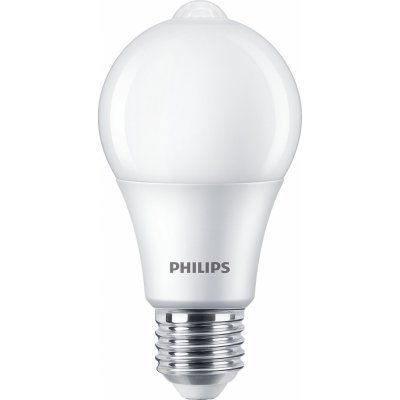 Philips LED Sensor 60W A60 E27 teplá bílá – Zboží Mobilmania