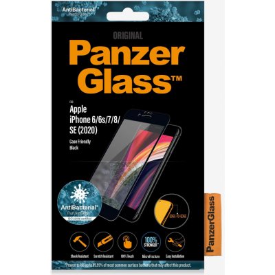 PanzerGlass - Tvrzené Sklo Case Friendly AB pro iPhone 6, 6s, 7, 8, SE 2020 a SE 2022, black, Černá 2679 – Hledejceny.cz