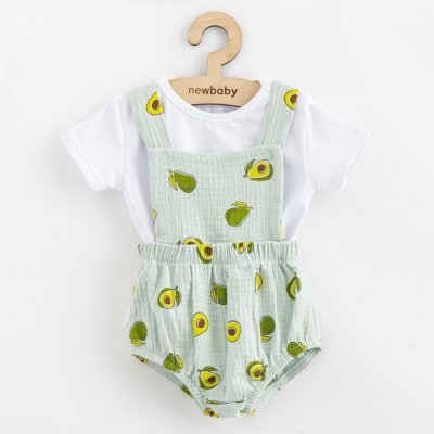 New Baby Mušelínový kojenecký set Kraťasy a Tričko Avocado – Zbozi.Blesk.cz