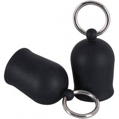 You2Toys Black Velvets Nipple Sucker silikonové přísavky s kovovými kroužky 2 ks – Zboží Mobilmania