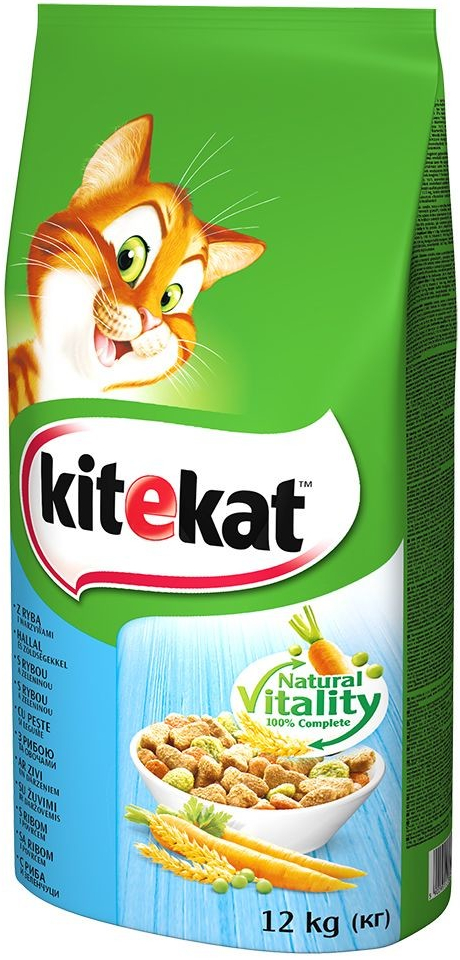 Kitekat Adult granule ryby se zeleninou 12 kg