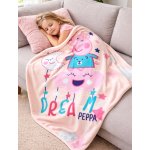Sun City Dětská deka PEPPA PIG růžová polar fleece – Sleviste.cz