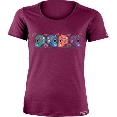 Lasting dámské merino triko s tiskem LINSY růžové – Hledejceny.cz