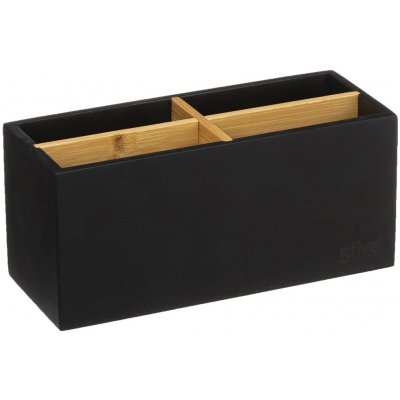 5five Simply Smart Kosmetický organizér Natureo 4, černá/s dřevěnými prvky – Hledejceny.cz