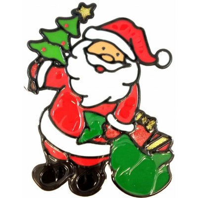 Gpol Vánoční samolepka na okno Santa Claus 18 cm – Hledejceny.cz