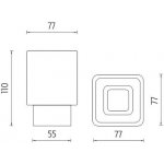 Nimco kibo Náhradní nádobka pro WC štětku keramická nízká 1094KN – Zboží Dáma