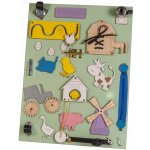 Kik KX4629 Dřevěná oboustranná manipulační tabule Farma – Hledejceny.cz