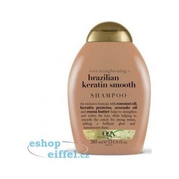OGX zjemňující šampon brazilský keratin 385 ml