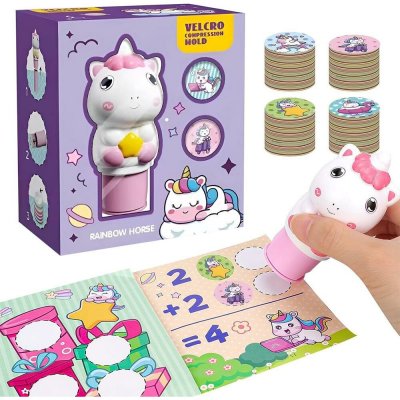 Teddies Samolepkové razítko Razítko se samolepkami jednorožec s náplněmi – Hledejceny.cz