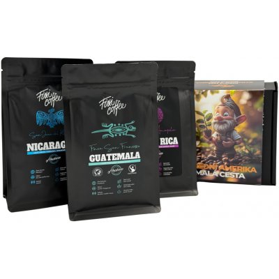 Fixi Coffee Střední Amerika Malá cesta dárkové balení kávy zrnková 3 x 0,1 kg – Hledejceny.cz