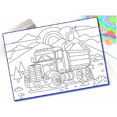 Radost v písku Šablona na pískování kamion A5 148 x 210 mm – Sleviste.cz