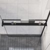 Koupelnový nábytek zahrada-XL Police na stěnu průchozí sprchy černá 90 cm hliník