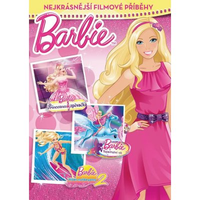 Barbie Nejkrásnější filmové příběhy Princezna a zpěvačka, Tajemství víl a Příběh mořské panny 2 Mattel – Zboží Mobilmania