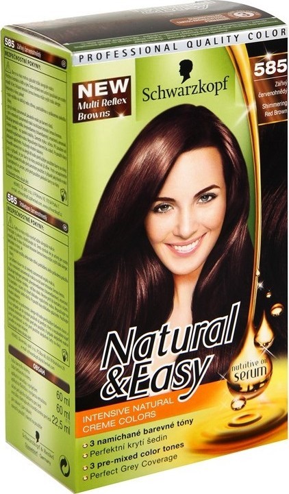 Schwarzkopf Natural & Easy 585 Zářivý červenohnědý barva na vlasy od 102 Kč  - Heureka.cz