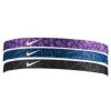 Čelenka do vlasů Nike printed headbands 3pk | N.000.2560.428.OS | Modrá | UNI