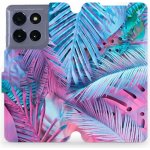 Mobiwear Flipové Motorola Moto G86 5G MG10S Fialové a modré listy – Zboží Živě