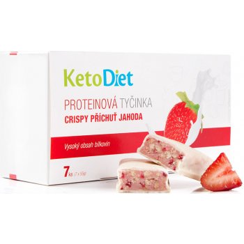 KetoDiet Proteinové tyčinky Crispy 7 x 55g