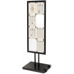 Jansen Display Outdoor menu stojan s vitrínou černý 8 x A4 jednostranný, 598 x 1660 mm – Zboží Živě