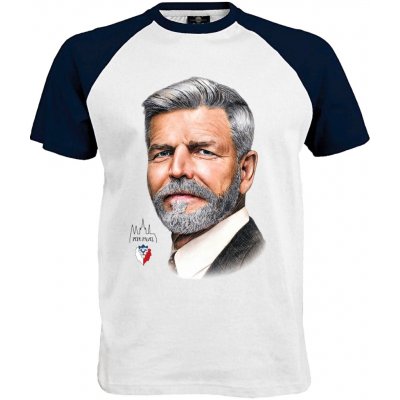 Tričko Český prezident Petr Pavel navy bílá – Zboží Dáma
